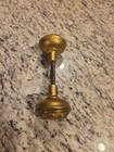 Antique Vintage Brass Art Nouveau Ornate Passage Door Knobs C 1900 