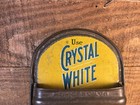 Antique Original Crystal White Advertising Hand Wash Board Sign