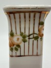 Antique Nippon Hand Painted Porcelain Hat Pin Holder Floral Gold Trim Rising Sun