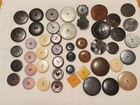 Antique Vintage Buttons Art Deco Carved Celluloid Plastic Collectable Lot Of 48