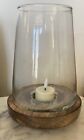 Rustic Wood Glass Candle Holder Party wedding Decor 