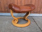 Stressless Ottoman Leather Vintage Ekornes Norway Pouf Footstool 3