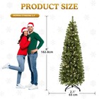6ft Slim Prelit Fraser Fir Christmas Tree W  Remote 700 Tips 200 Lights Green
