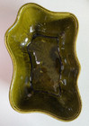 Vintage Upco 243 Usa Olive Green Pottery Planter Mcm Wavy Rim 8 Inch