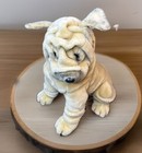 Vintage Avanti Applause Shar-pei Dog Sitting Plush Wrinkly Tan 14    1987