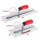 New Notch Trowel Set 1 8 x1 8  Square   1 4 x1 4  Square Stainless Steel 2-piece