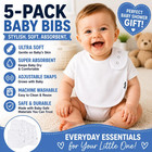 Kiddystar Drool Bibs For Babies     Organic  Unisex  Soft Absorbent Teething Bibs