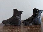 Antique Victorian Children   s Leather Button Boots 1880s   1910soriginal Rare Pair