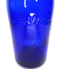 Antique Underwood s Ink Cobalt Blue Master Ink Bottle Has Pouring Lip 9 75  Tall