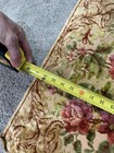 Vintage Italy Tapestry Floral Flowers Crushed Velvet Rug Decor Nl