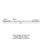 Titan Fitness Performance Series 20 Kg Olympic Bar  700 Lb Capacity  28mm Shaft