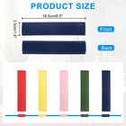 4 Pcs Pu Leather Pen Holder Pencil Sleeve Elastic Strap Band Designed dark Blue 