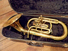 Vintage Reynolds 3 Valve Forward Facing Detachable Bell Baritone Horn S n  11000