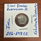 255-278 Indo-scythian Drachm Silver Coin rudrasena Ii ksahtrap Dynasty old India