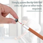 10 Sets Screw On Pool Cue Tips Replacement Billiard Cue Tips With White Pool   