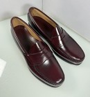 G h  Bass Weejuns Logan Men   s Size 10 5 D Burgundy Leather Slip On Penny Loafers