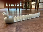Vintage Koziol Germany Plastic Caterpillar Worm Cd Holder Case Display Silver