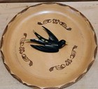 Folk Art Hand Carved Painted Wooden Bird Vintage Flying Swallow   Wall Mounted  