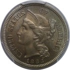 1883 Nickel Three Cent   Pcgs Ms-65
