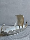 Vintage Pewter Viking Sverige  sweden  Ship  Tpb Handstopt Tinn norway