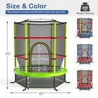 55  Kids Trampoline Bouncing Jumping Mat Recreational Trampoline W enclosure Net