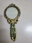 Antique Vintage Art Nouveau Butterfly Flowers Rhinestone Enamel Magnifying Glass