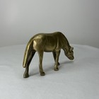 Vintage Mcm Brass Figurine Statue Of Horse With Head Down Grazing 5 Inches Long