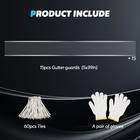 Fahkns 15pack 5x39inch Aluminum Mesh Gutter Guards 5  Fit All Gutter Type