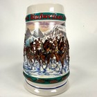 Vintage 1993 Budweiser Beer Holiday Stein Mug Clydesdale Horses Nora Koerber