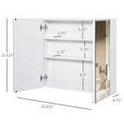 Wall Mount Bathroom Medicine Cabinet W  Mirror Steel Frame 24 x22 