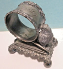 Antique Victorian Napkin Ring Chick Wishbone Fancy Base
