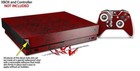 Skin For Xbox One X Console Controller Folder Doodles Red Dark Decal