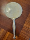 Vintage 14  Art-deco Gold-tone Hand Held Vanity Dressor Mirror 30s 40s