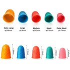 Satinior 20 Pcs Rubber Fingers Tip Protectors Xs S M L Xl  5 Colors 