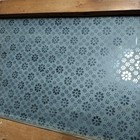 Antique Patterned Glass 2 Door Fittings Retro Vintage 77cmx42cm