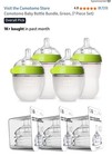 Comotomo Green Baby Bottle Bundle 7-piece Set  see Description For Contents 