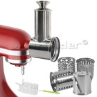 New Stainless Steel Prep Slicer Shredder Attachment For Kitchenaid Stand Mixer