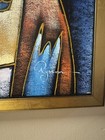 Vintage Original Signed Canvas Acrylic Painting Wall Hanging Original Wall Art