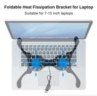 Laptop Cooling Fan Pad Usb Foldable Slim Dual Cooler Stand Pc Notebook Macbook