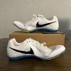 Nike Zoom Rival Track Spikes Mens 10 5 White Bright Spruce Black Fz9664-102 New