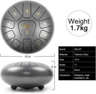 Steel Tongue Drum  Aklot 10 Inch 11 Notes Tank Drum C Key 10 Inches  Black 