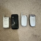 Samsung Lg Sanyo Mixed Lot Of 4 Vintage Flip Phones W  Batteries  untested 