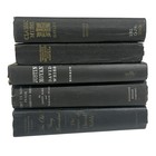 Lot Of 5 Antique Vintage Books Lot Black Hardcover Prop Decor Staging