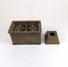Rare Antique 19th Century Chinese Openwork Brass Dross Box