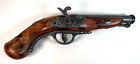 Ornate Flintlock-style Pistol Reproduction W  Wood Stock - Non-firing