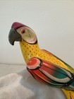 Vintage Ceramic  Colorful Parrot Macaw  Hanging Perch Mexico Tropical 16 5   