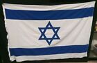 Rare Vtg Sewn Israel Flag Judaica Star Of David 100  Cotton 170 X 121 Cm