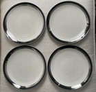 Set Of 4 Vintage Gorham Contessa  Black 10 3 4  Dinner Plates