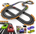 Slot Car Race Track Sets With 4 High-speed Slot Cars  Battery Or Electric Car