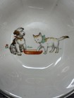 Vintage Porcelain   Metal Hot Water Baby Food Porridge Warming Dish Bowl 1940s